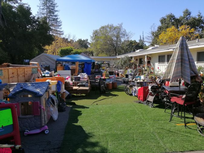 A yard sale